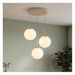 Brilagi - Závesný luster na lanku MILO ECRU 3xE27/60W/230V béžová/zlatá