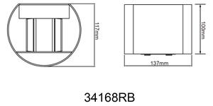 Globo 34168RB - LED Vonkajšie nástenné svietidlo VERONIKA 2xLED/3W/230V IP44 čierna