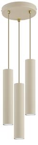 Brilagi - Luster na lanku TUBE 3xGU10/15W/230V béžová/zlatá