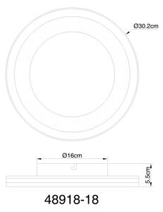Globo 48918-18 - LED Stropné svietidlo CLARINO LED/18W/230V pr. 30,2 cm