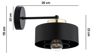 Brilagi - Nástenné svietidlo SPRING 1xE27/60W/230V čierne/zlaté