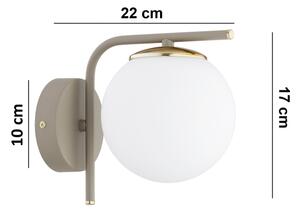 Brilagi - Nástenné svietidlo MILO ECRU 1xE27/60W/230V béžová/zlatá