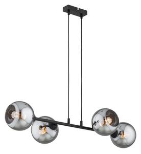 Brilagi - Závesný luster na lanku DIOR 4xE27/60W/230V čierna/dymová sivá
