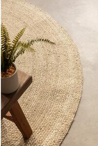 Obojstranný jutový okrúhly koberec v prírodnej farbe ø 200 cm Braided Ivory – Hanse Home