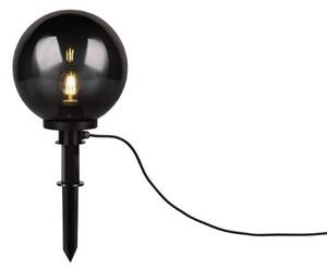 TRIO Reality R57043054 BOLO vonkajšie dekoratívne svietidlo zapichovacie 1xE27 IP44 D300mm čierna, dymová, kábel 5m