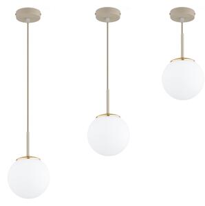 Brilagi - Závesný luster na lanku MILO ECRU 1xE27/60W/230V béžová/zlatá