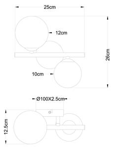 Globo 56140-2W - LED Prisadený luster RIHA 2xG9/3W/230V chróm