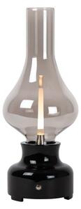 LUCIDE 74516/02/30 JASON stolná lampička V300mm LED 2W/122lm 3000K čierna, dymová, nabíjateľná batéria, 3StepDIM