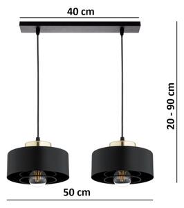 Brilagi - Závesné svietidlo na lanku SPRING 2xE27/60W/230V čierna/zlatá