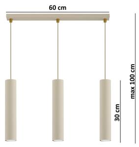 Brilagi - Luster na lanku TUBE 3xGU10/15W/230V béžová/zlatá