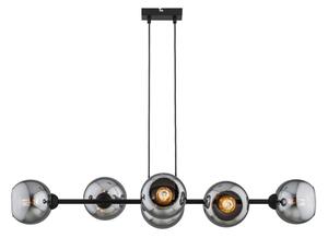Brilagi - Závesné svietidlo na lanku DIOR 6xE27/60W/230V čierna/dymová šedá