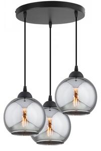 Brilagi - Luster na lanku DIOR 3xE27/60W/230V čierna/dymová sivá