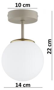 Brilagi - Prisadené stropné svietidlo MILO ECRU 1xE27/60W/230V béžová/zlatá