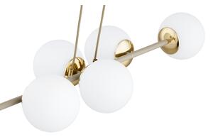 Brilagi - Luster na lankách MILO ECRU 6xE27/60W/230V béžová/zlatá