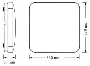 Osram - LED stropné svietidlo SQUARE LED/24W/230V 33x33 cm