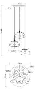 Globo 15743-3HR - Luster na lanku JELLA 3xE14/40W/230V