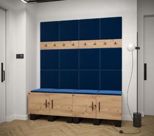 Predsieňová zostava RUMIE 3 - dub artisan, modré panely