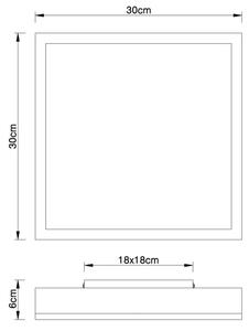 Globo 416080WWD1 - LED Stropné svietidlo DORO LED/12W/230V 30x30 cm