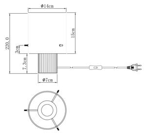 Globo 15904TS - Stolná lampa TULIVAR 1xE27/40W/230V pr. 14 cm šedá