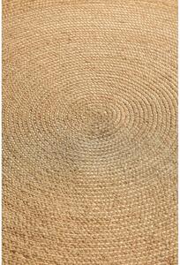 Obojstranný jutový okrúhly koberec v prírodnej farbe ø 100 cm Braided Gold – Hanse Home