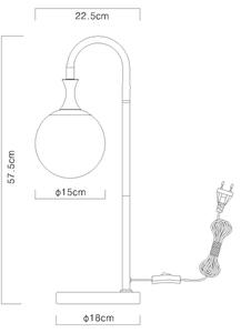 Globo 15885T - Stolná lampa DALTON 1xE27/10W/230V čierna
