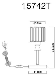 Globo 15742T - Stolná lampa JORDANA 1xE27/60W/230V pr. 15 cm čierna