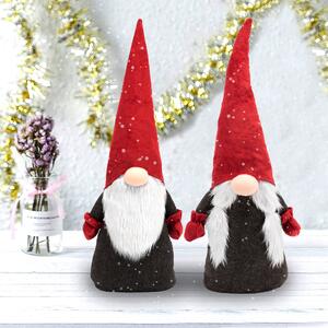 Vianočný škriatok 63 cm - čierno / červený