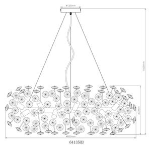 Globo 64135H3 - LED Krištáľový luster na lanku KATRINA 20xG9/3,5W/230V