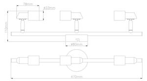 Globo 57385-3 - LED Bodové svietidlo KINLEY 3xGU10/3W/230V