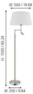 Eglo/Edi Light 55961 - LED Stojacia lampa SANTANDER 1xE27/11W/230V + LED/2,3W