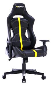 Herná stolička Bergner Racing Magnum - čierna/žltá