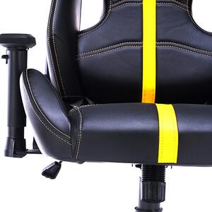 Herná stolička Bergner Racing Magnum - čierna/žltá