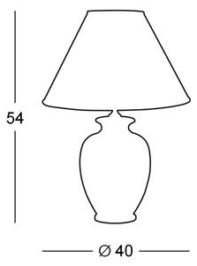 Kolarz A1340.71 - Stolná lampa CHIARA 1xE27/100W/230V biela pr. 40 cm