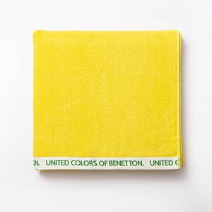Plážová osuška United Colors of Benetton / 90 x 160 cm / 100% bavlnený velúr / žltá