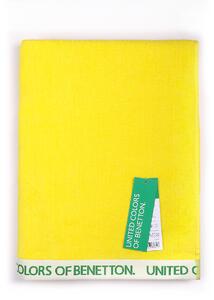 Plážová osuška United Colors of Benetton / 90 x 160 cm / 100% bavlnený velúr / žltá