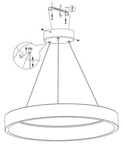 Eglo 900068 - LED RGBW Stmievateľný luster na lanku MARGHERA-Z LED/26W/230V