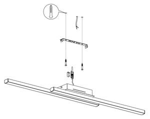 Eglo 900079 - LED RGBW Stmievateľné stropné svietidlo FRAIOLI-ZLED/32W/230V čierna