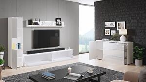Nábytok do obývacej izby ROSARIO - dub wotan / lesklý biely