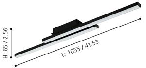 Eglo 900079 - LED RGBW Stmievateľné stropné svietidlo FRAIOLI-ZLED/32W/230V čierna