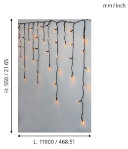Eglo 410824 - LED vonkajší vianočný reťazec GOLDEN 480xLED/17x0,55m IP44 teplá biela