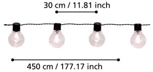 Eglo 900213 - LED Vonkajšia dekoračná reťaz PARTAJ 16xLED/0,064W/24V IP44 čierna