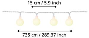Eglo 900239 - LED Vonkajšia dekoračná reťaz LIBISA 50xLED/0,066W/4,5V IP44