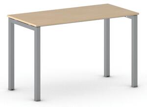 Stôl PRIMO SQUARE so sivostriebornou podnožou 1200 x 600 x 750 mm, buk