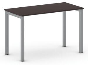 Stôl PRIMO SQUARE so sivostriebornou podnožou 1200 x 600 x 750 mm, wenge