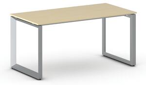 Kancelársky stôl PRIMO INSPIRE, 160x80 cm, sivostrieborná podnož, breza