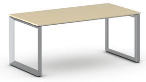 Kancelársky stôl PRIMO INSPIRE, sivostrieborná podnož, 1800 x 900 mm, breza
