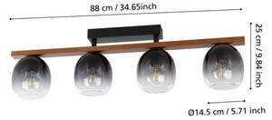 Eglo 900185 - Prisadený luster FILAGO 4xE27/40W/230V