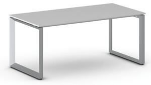 Kancelársky stôl PRIMO INSPIRE, sivostrieborná podnož, 1800 x 900 mm, sivá