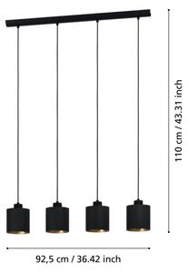 Eglo 900148 - Luster na lanku ZARAGOZA 4xE27/28W/230V