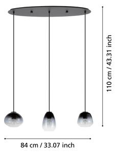 Eglo 900195 - Luster na lanku AGUILARES 3xE27/40W/230V